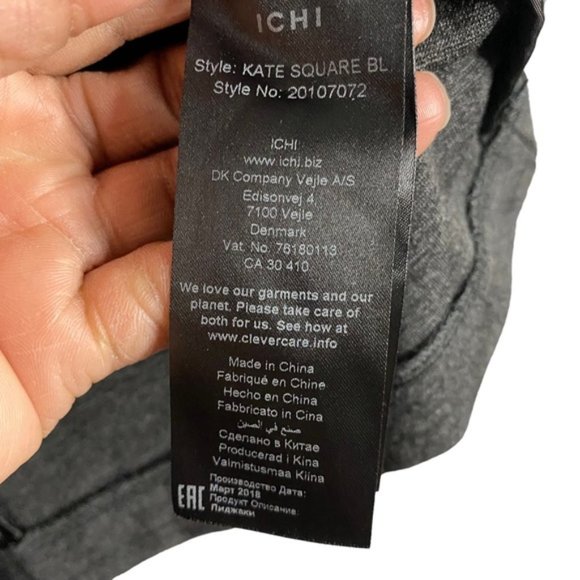 Ichi Women's Charcoal Gray Single Breasted Notch Lapel Blazer Sz XS - Picture 6 of 9